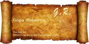 Goga Roberta névjegykártya